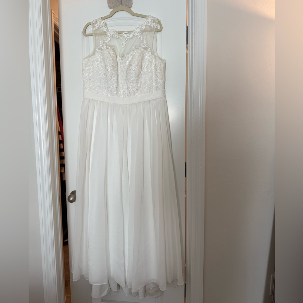 Azazie Ivory Lace Bridal Gown